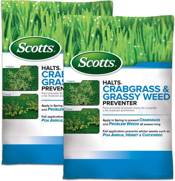 Halts Crabgrass & Grassy Weed Preventer