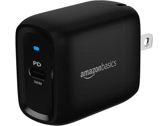 AmazonBasics 30W GaN USB-C Wall Charger with PD