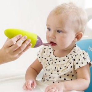 Boon Squirt Silicone Baby Food Dispensing Spoon,Green
