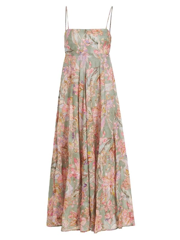 zimmermann cira floral linen bandeau midi-dress Saks Fifth Avenue Zimmermann Cira Floral Linen Bandeau Midi-Dress 695.00
