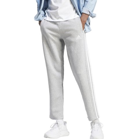 adidas Men's Essentials Fleece Open Hem 3-Stripes Pants