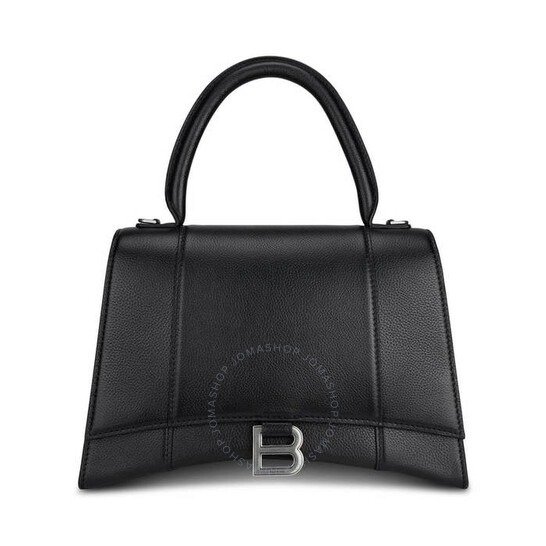 Ladies Hourglass Top Handle Bag In Black