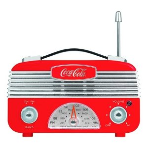 Coca-Cola CCR01 Retro Desktop Vintage Style AM/FM Battery Operated Radio