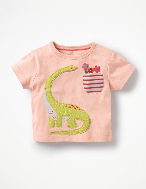 婴幼儿恐龙图案贴布绣T恤