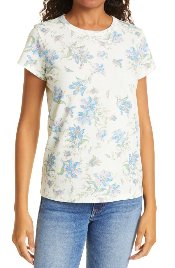 Floral Print Organic Cotton T-Shirt
