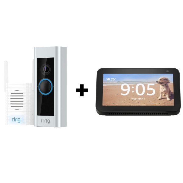 Video Doorbell Pro + Chime Pro + Echo Show 5 套装