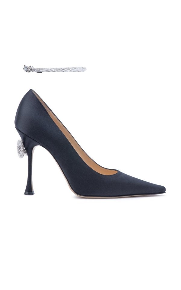Classic Satin Pumps With Anklet