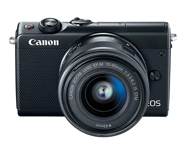 EOS M100 Mirrorless Camera w/ 15-45mm Lens - Wi-Fi, Bluetooth, and NFC Enabled (Black)