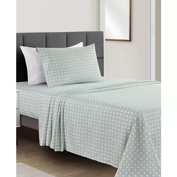Fairfield Square Cooling Microfiber Printed 3-Pc. Sheet Set, Twin