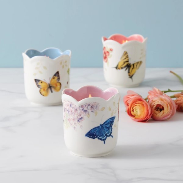 Butterfly Meadow 3-Piece Mini Filled Candle Set