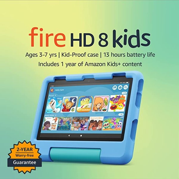 Fire 8 儿童平板电脑 32GB +2套屏幕保护