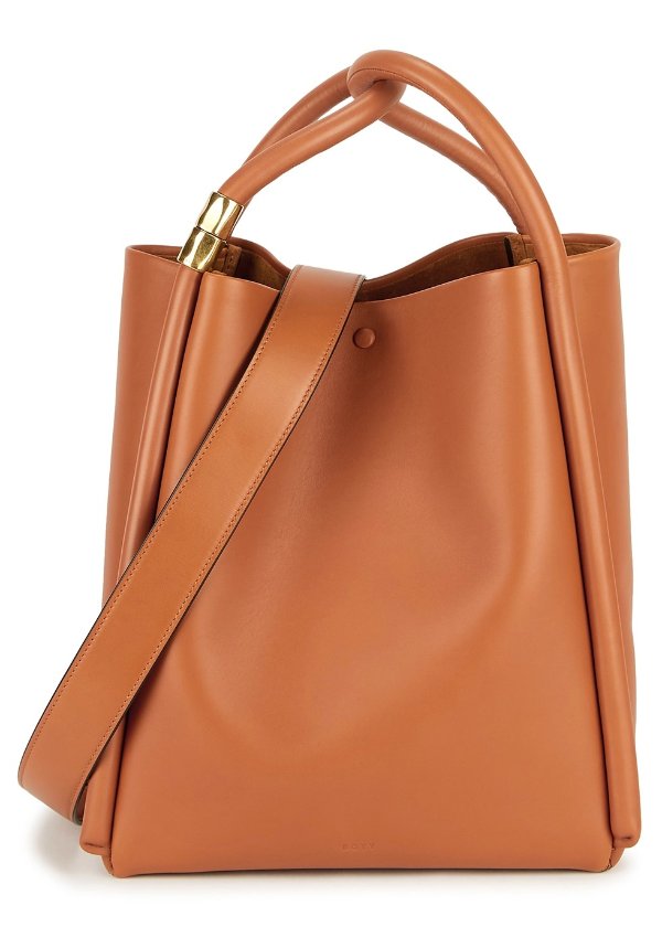 Lotus 25 brown leather tote