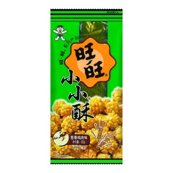 台湾旺旺 田园稻香自然主张 小小酥 葱香鸡肉味 60g 