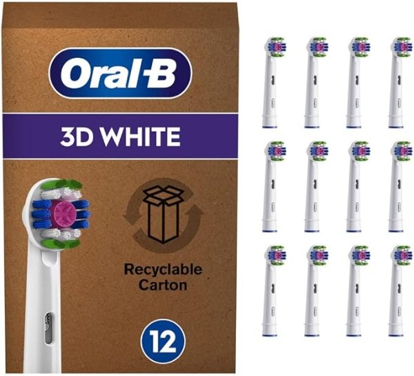3D白色牙刷头 12个装