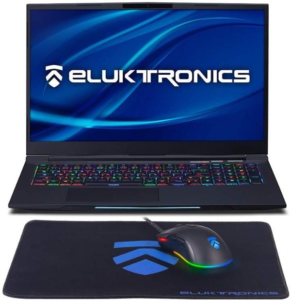 Eluktronics 17.3” Gaming Laptop (i7-9750H, 2080, 16GB, 512GB)