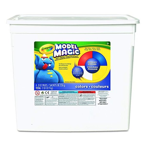 Crayola Model Magic, Primary Colors, Modeling Clay Alternative, 2 lb. Bucket,
