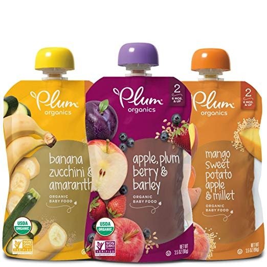 Stage 2, Organic Baby Food, Fruit, Veggie and Grain Variety Pack, 3.5 ounce pouches (Pack of 18) (Packaging May Vary)