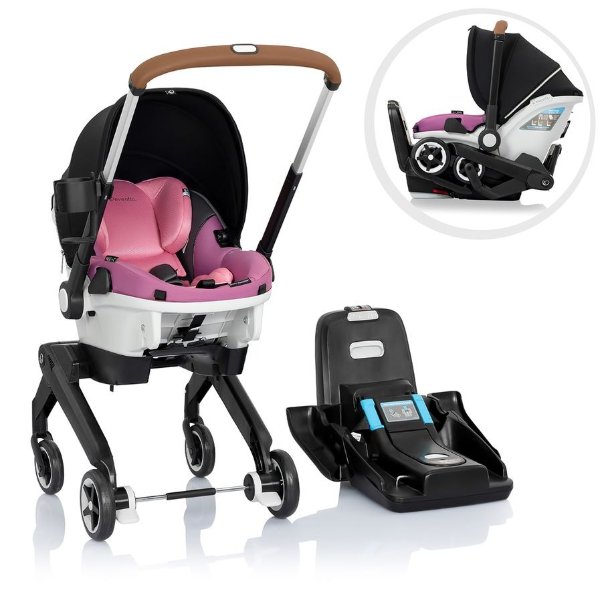 Shyft DualRide Infant Car Seat and Stroller Combo - Opal Pink