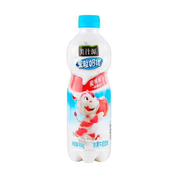 MINUTE MAID Delicious Peach Flavored Fruit Milk Beverage - Bursting with Coconut Bits, 450g