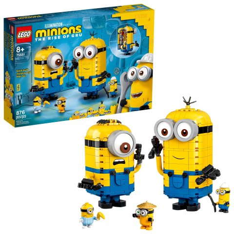 LegoMinions: Brick-Built Minions and Their Lair 75551 Minions Toy with Buildable Figures (876 Pieces)