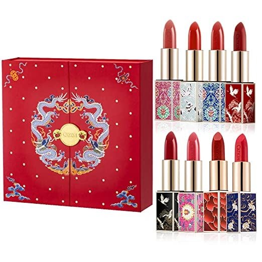 Lipstick Set, 8 PCS Matte Lipsticks Waterproof Long Lasting Shimmer Silky Cream Full Color Nourish Lip Makeup