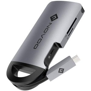 NOVOO 8 in 1 USB-C Hub Dock with Hidden Cable