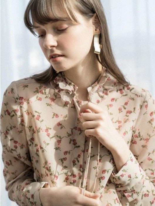 [US] Blooming Rose Blouse_Apricot