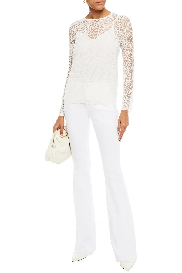 Thibault burnout knitted top