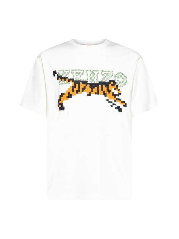 Tiger Embroidered Crewneck T-Shirt