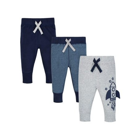 Organic Cotton Rib Active Pants, 3pk (Baby Boy) - Walmart.com