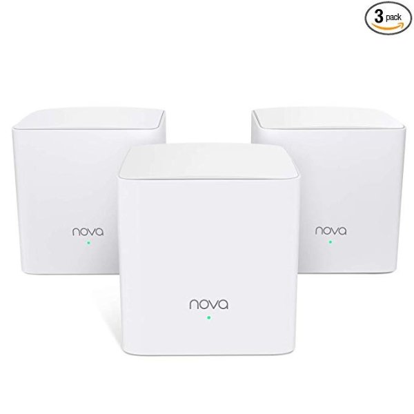 Tenda NOVA Whole Home Mesh WiFi System - Replaces Gigabit AC WiFi Router and Extenders, Dual Band, Works with Amazon Alexa, Built for Smart Home, Up to 3, 500 Sq. Ft. Coverage (MW5s 3-Pk).