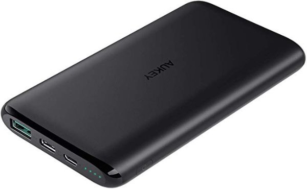 USB C Power Bank, 10000mAh Portable Charger, Dual-Output Battery Pack Compatible with iPhone Xs/XS Max/XR, Samsung Galaxy Note9, and More