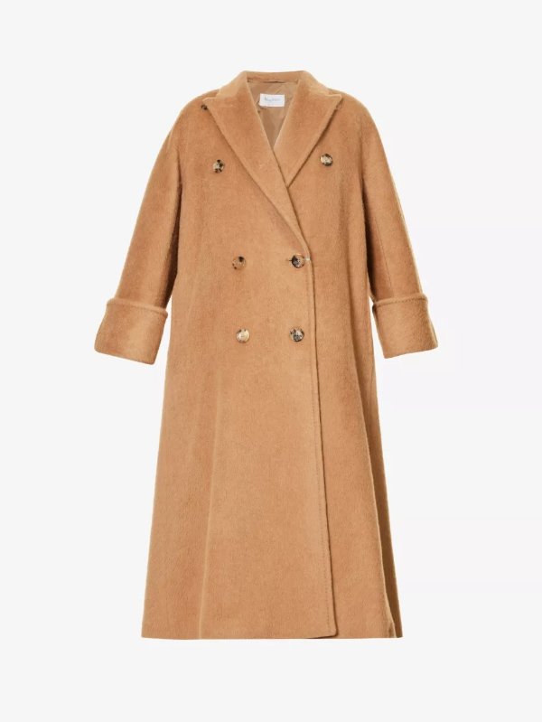 Caronte peak-lapel cashmere coat