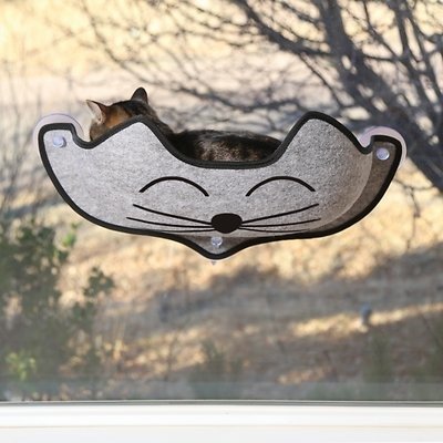 EZ Mount Cat Window Perch, Gray - Chewy.com