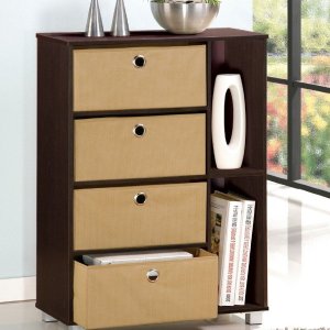 Furinno Multipurpose Storage Cabinet with 4 Bin-Type Drawers