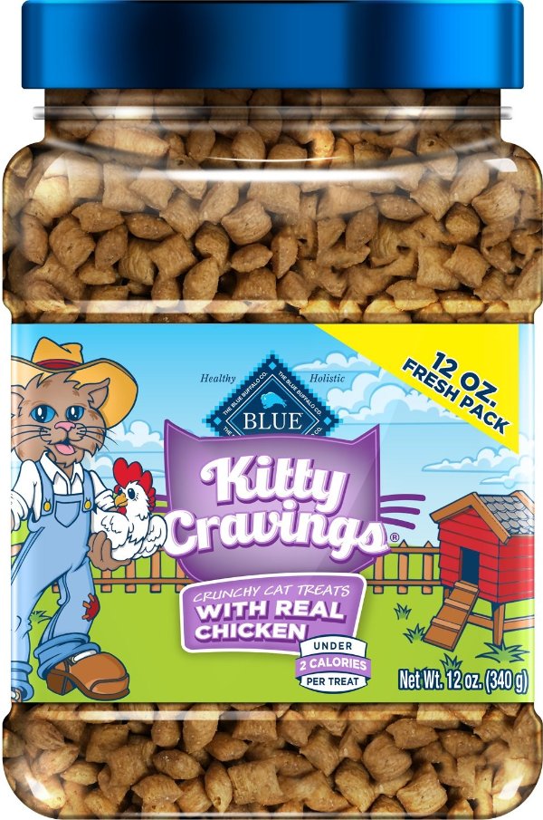 Kitty Cravings Chicken Crunchy Cat Treats, 12-oz jar - Chewy.com