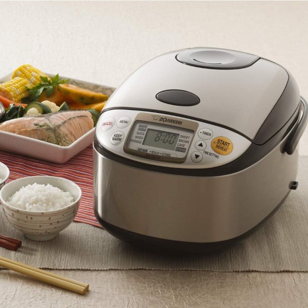 Micom Rice Cooker & Warmer with Steam Basket, 5.5 Cup (Uncooked),