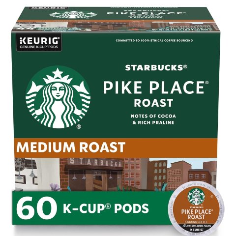 Starbucks K-Cup Pike Place 咖啡胶囊 60颗