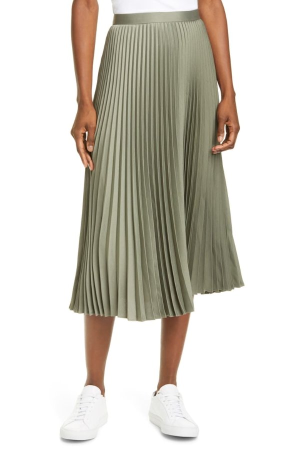 Annina Pleated Satin Skirt