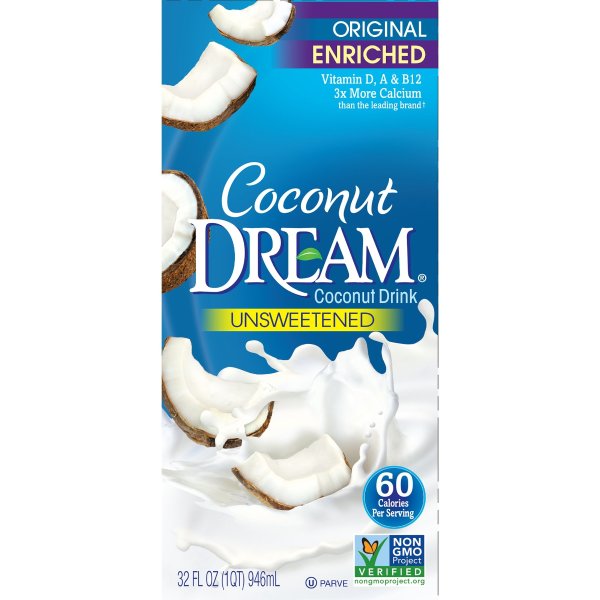(3 pack) Coconut Dream Enriched Original Unsweetened Coconut Milk, 32 fl oz
