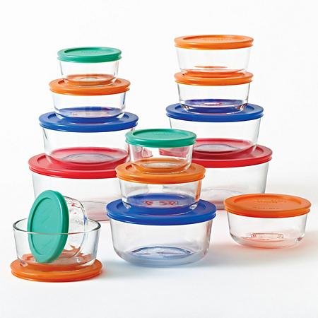 28-piece Glass Food Storage Container Set with Lids
