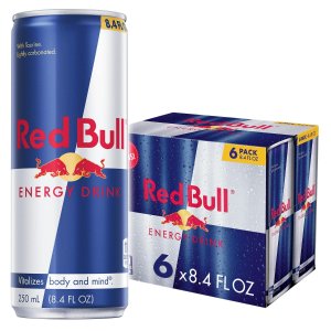 Red Bull Energy Drink, Original, 8.4 Fl Oz (Pack of 6)
