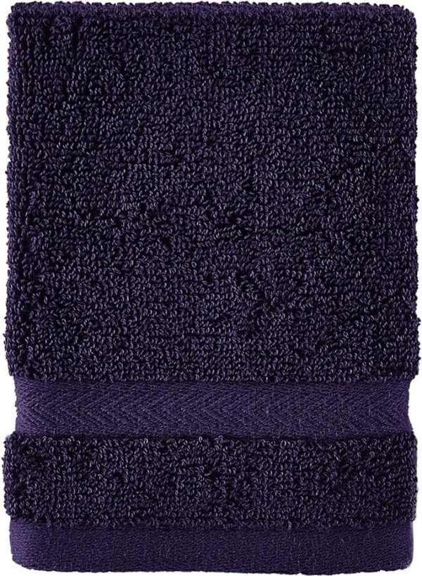 Modern American Solid Wash Cloth, 13 X 13 Inches, 100% Cotton 574 GSM (Peacoat)
