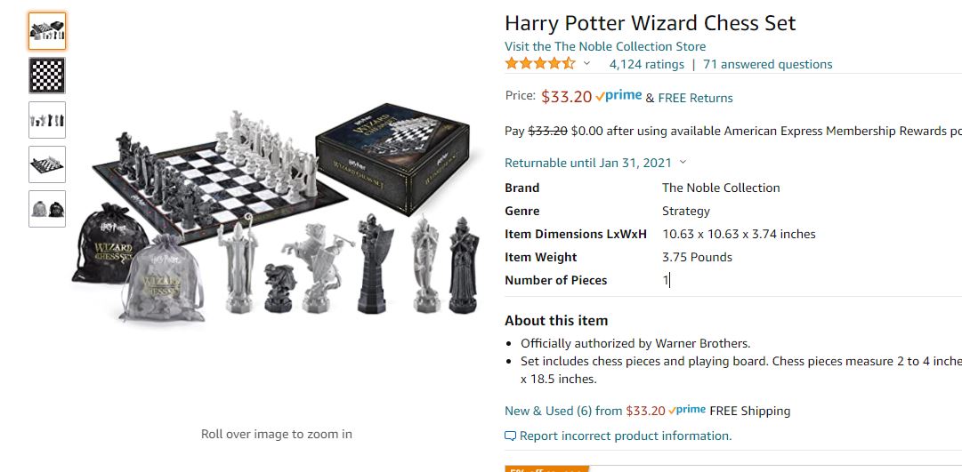 Harry Potter Wizard Chess Set象棋
