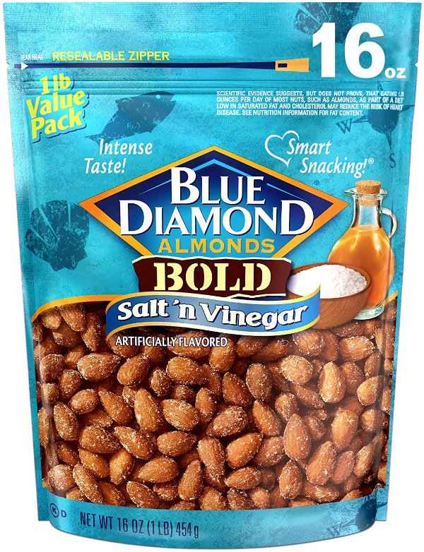 Blue Diamond Almonds 美国大杏仁 醋盐口味 16oz