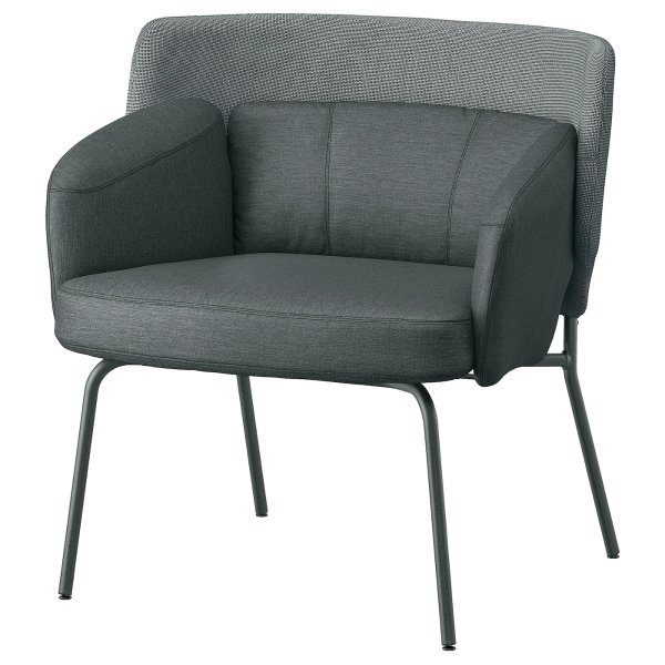 BINGSTA Armchair, Vissle dark gray/Kabusa dark gray, Width: 27 1/2" Height: 29 7/8". Order today! - IKEA