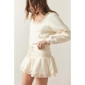 Out From UnderJayden Lace-Inset Skort