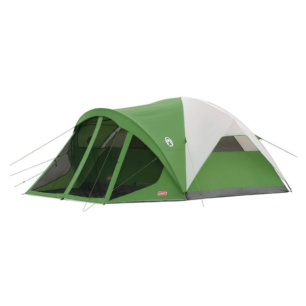 Evanston Screened Camping Tent, 6/8 Person Weatherproof Tent with Roomy Interior Includes Rainfly, Carry Bag, Easy Setup and Screened-In Porch