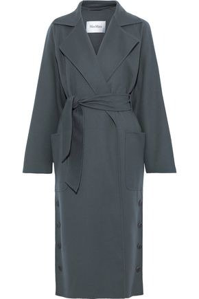 Alacre belted wool and cashmere-blend coat