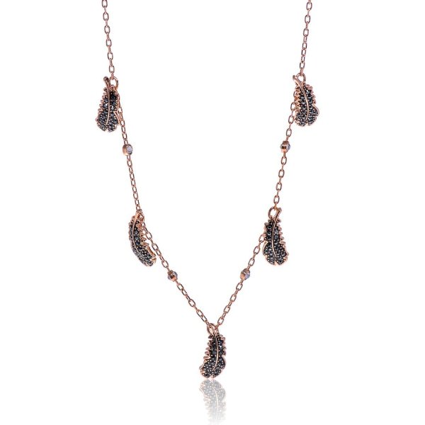 Naughty Rose-Gold Tone Plated and Crystal Necklace 5497874